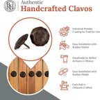 10 Pack 1.5" Round Head Iron Clavos Decorative Nails – Unfinished – Handmade Rustic Round Fasteners for Farmhouse Shutters, Faux Wood Beams, Barn Doors, Shutters, Gates – Ornamental Wood Accent