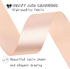 Naked pink Solid Satin Ribbon 1 Inch 25 Yards Solid Polyester Fabric Ribbon for Gift Wrapping Wedding Christmas Baby Shower Birthday Party Decoration Handmade Immortal Flower Craft