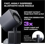 PMI SmokeNINJA PRO HAZER KIT - Portable Fog Machine with Bluetooth, 3rd Gen Haze Nozzle for Cinematic & Studio Use - Perfect for Cinematography, Photography, and Events (PRO HAZER KIT)