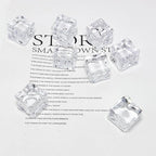 HappyFiller 22 PCS Large Crystal Square Fake Ice Cubes Acrylic Ice Rocks for Table Scatters,Vase Fillers,Party Decor,Graduations,Weddings,Anniversaries,Food Display,Floral,1 Inch