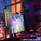 Boom Arm with RGB Light - Mic Arm for HyperX QuadCast, Blue Yeti, Shure SM7B, Rode and Most Gaming Mic, Height adjustable Mic Boom Arm Microphone Arm, Desk Mic Stand for Most USB Microphone By SUNMON