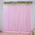 10x10ft Baby Pink Tulle Backdrop Curtain for Parites, Sheer Backdrop Curtains for Wedding Baby Shower Birthday Party Photo Shoot Decorations