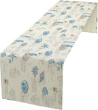 Starfish Table Runner,Vintage Nautical Seashell Tropical Beach Theme Coastal Ocean Sea Burlap for Hotel Indoors Outdoor Dining Room Kitchen Tablecloth, 13x36in