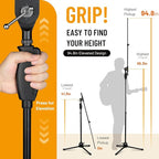 CAHAYA Tripod Microphone Stand: Boom Arm One-Button Release Floor Mic Stand Portable with Carrying Bag and 2 Mic Clips for Singing Performance Wedding Stage Meeting Live CY0362