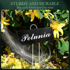 50 Pack Metal Plant Labels for Outdoor Garden Waterproof Plant Markers, Labels Garden Markers for Seedlings Herbs Vegetable Greenhouse Gifts, with Pen - Black