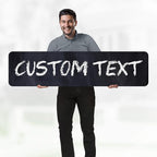 Custom Sign, Custom Street Sign, 11 Font Colors, 13 Font Styles, 4 Hole Options, 22 Sizes, 12x48 Inches, Rust Free DiBound, Fade Resistant, Made in USA by My Sign Center (Chalkboard Black)