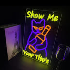 Neon Sign Cat Tito Light for Home Bar Pub,Dimmable LED Wall Light for Party Decoration, Cat Beer Neon Sign Funny Neon Signs for Bedroom Man Cave Home Bar Decor