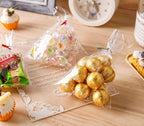 NPLUX 100 Pack Cellophane Bags Small Plastic Cookie Bag Clear Treat Bags with Twist Ties for Small Gift Party Favors, Bakery, Candy, Popcorn(4×6In)