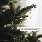 50PCS Premium Clear Crystal Teardrop Prism 2.4" -Crystal Glass Baroque Chandelier Pendant Drop Loose Beads Suncatcher for Holiday Party/Home/Window Decoration/Chandelier Replacement Parts