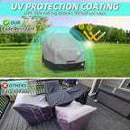 Patio Swivel Chair Cover Waterproof 2 Pack, 600D Heavy Duty Outdoor Furniture Covers for Universal Lawn/Deck/Garden/Backyard Fits up 31.5" W*33.5" D*36" H, Gray/Black