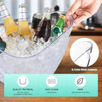 Large 8L Party Beverage Bucket, Acrylic Ice Bucket for Cocktail Bar, Cooler for Champagne, Red Wine or Beer, Food Grade, Suitable for Home Parties, Bars and Outdoor