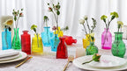 Color Bud Vases in Bulk -Glass Colorful Bud Vase Set Small Flower Glass for Centerpieces,Mini Vintage Style for Rustic Wedding Decorations, Holiday Party Table Flower Decor (20 Colors)