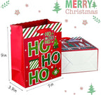GITMIWS 12 Pack Christmas Paper Gift Bags with Tissue Paper, 9'' Medium Christmas Treat Gift Bags Bulk with handles, Xmas Shopping Tote Goodie Bag for Kids, Xmas Party Favor Decor