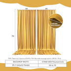 2 Panels Khaki Backdrop Curtain, 10 x 7 Feet Background Curtains for Parties, Weddings, Baby Showers, Bachelorette Halloween, Christmas Birthday Party Photoshoot Backdrop Curtains Decorations