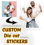 Custom Stickers Personalized Die Cut Labels Customized Funny Decals with Photo Image Make Your Own Vinyl Waterproof Stickers Labels Bulk 100 Pack
