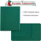 Hiasan Square Tablecloth - Waterproof Washable Polyester Table Cloth for Dining Room Birthday Party, Emerald Green, 54 x 54 Inch