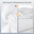 8X10 FT White Backdrop, 100% Polyester Photography Background Curtain Screen, Foldable White Screen Washable for Professional Photoshoot Portraits Party Video Studio