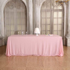 SquarePie Sequin Tablecloth 60 x 102 Inch Pink Sparkly Table Linen for Wedding Party