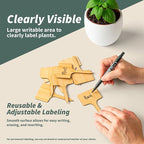 52-Piece Eco-Friendly Bamboo Plant Labels | Beautiful Natural Bamboo Garden Markers for Seedlings, Herbs, Flowers & Vegetables | Sustainable Gardening Tags & Gifts