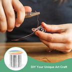2-Rolls 0.2mm Jewelry Wire, 32 Gauge 328FT Craft Wire Copper Beading Wire for Jewelry Making/Planting/Weaving/DIY Crafting, Soft Metal Wires [100M, Silver White]