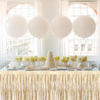 3 Pack 29x108 Inch Champagne Gold Foil Fringe Table Skirts Metallic Banner for Tinsel Streamer Garland Backdrop for Parade Floats Wedding Thanksgiving Birthday Christmas Halloween Party Decoration