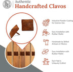 50 Pack 1.25" Square Head Iron Clavos Decorative Nails – Rusted – Handmade Rustic Square Fasteners for Farmhouse Shutters, Faux Wood Beams, Barn Doors, Shutters, and Gates – Ornamental Wood Accent