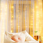 Curtain String Lights - 198 LED Window Light with Remote and Hooks, Fairy Lights with 8 Lighting Modes, USB Hanging Lights for Wedding, Party, Indoor Decorations