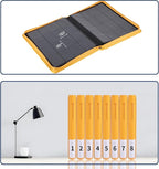 Snekdy premium 1024-pocket trading card binder, 16-pocket cards album, waterproof PU-leather Cover album with side loading, holds gaming, baseball, basketball & sports cards (Yellow)