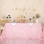 SquarePie Sequin Tablecloth 60 x 102 Inch Pink Sparkly Table Linen for Wedding Party
