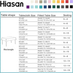 Hiasan Light Blue Rectangle Tablecloth - 30 x 60 Inch - Waterproof & Wrinkle Resistant Washable Fabric Table Cloth for Dining, Party and Outdoor use