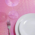 Fitable Pink Sequin Tablecloth for Parties 52x70 Inch - Sparkle Glitter Table Cloth Laser Rectangle Overlay for Wedding Baby Shower Ceremony Birthday Holiday Banquet