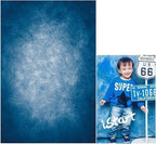 3x5ft Dark Blue Gradient Portrait Photo Backdrops Bright Center Abstract Photography Backdrop for Studio Photo Booth Prop Banner Decor Background