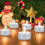 LED Tea Lights Candles- 100PACK Flameless Candles Realistic and Bright Flickering Long Lasting 200Hours for Holiday Celebration,Home Decoration Warm White