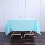 Efavormart 70" Premium Square Polyester Tablecloth for Wedding Kitchen Dining Events - Blue