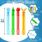 Bulk Christmas Giveaways for Kids 200 Pack,Party Favors Supplies Goody Bags Stocking Stuffers,Mini Bubbles Wand Toys Gifts for Toddlers,School Classroom Daycare Prizes Treats Trinkets for Students