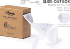 White Satin Ribbon Double-Faced Wired Ribbons for Gift Wrapping Flower Bouquet Bows Wedding Invitation Christmas Decor Crafts 1-1/2 Inch 10 Yards