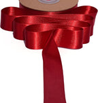 LaRibbons Bright Red Satin Ribbon 1 Inch 25 Yards Luxury Double Faced Red Ribbon for Gift Wrapping Flower Bouquet Crafts Wedding Party Christmas Decoration