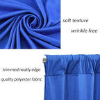 AK TRADING CO. 10 feet Wide x 12 feet Long Polyester Backdrop Drapes Curtains Panels with Rod Pockets - Wedding Ceremony Party Home Window Decorations - (Royal)