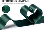 Green Satin Ribbon Double-Faced Wired Ribbons for Gift Wrapping Flower Bouquet Bows Wedding Invitation Christmas Decor Crafts 2-1/2 Inch 10 Yards