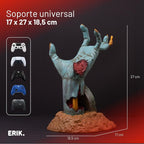 Gaming Controller Holder One More Life | Controller Holder Figure | Headphone Stand & Controller | Gaming Accessories for Desk | Gamer Gifts | Halloween Decorations