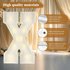 Marquee Light Up Letters: 4FT Large Decorative Signs for Party Decorations Baby Shower Birthday Wedding Engagement Anniversary, 4 Feet Tall Pre-Cut DIY Foamboard Letter R - Easy to Assemble