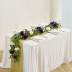 Carlita's Blooms Artificial Rose Garlands Purple Rose Vines Leaves Banners Hanging Floral Garland Fake Flower Vine Wall Decorations