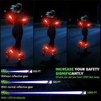 LED Armband for Running(2 Pack),Light Up Arm Bands for Night Walking Running,Rechargeable Lights for Runners,High Visibility Reflective Running Gear Adjustable Light Up Wristbands