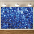 YongFoto Blue Glitter Backdrop 9x6ft Silver Light Spots Navy Blue Sequin Bokeh Photography Background Birthday Bridal Shower Wedding Photography Background Party Banner Decor Portraits Photoshoot