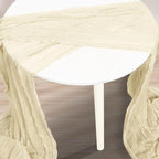 1 Pack Beige Cheesecloth Table Runner 35x120 Inch 10Ft Rustic Gauze Cheese Cloth Table Runner Sheer Cheesecloth Table Runners for Wedding Party Bridal Shower Decoration