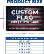 Custom Flagg_New by DreamController 1'x1.5' to 5'x8' with Business Logo, Image or Text | Personalized Outdoor Flags Banner with Grommets for Advertising, Events | Made in USA | Fast delivery | HD