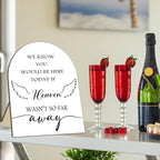 Memorial Gifts for Table Sign, We Know You Would Be Here Today Sign with Stand, Wooden Wedding Decor Sign, Loving Memory Sign for Ceremony and Reception 9 * 11IN
