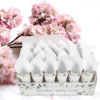 CIMAXIC Wedding Confetti Cone Holder Box - Flower, Paper, Petal Cones - White Paper Cup Candy Stand