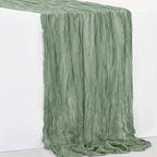 6 Pack Sage Green Cheesecloth Table Runner 35x120 Inch 10Ft Rustic Gauze Cheese Cloth Table Runner Sheer Cheesecloth Table Runners for Wedding Party Bridal Shower Decoration