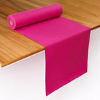 AH American Homestead Paper Dining Table Runner- 78 ft. Disposable Party Table Covers - 20 Perforated Table Runners 16” x 48”- Cloth-Like Table Cover Roll (Raspberry)